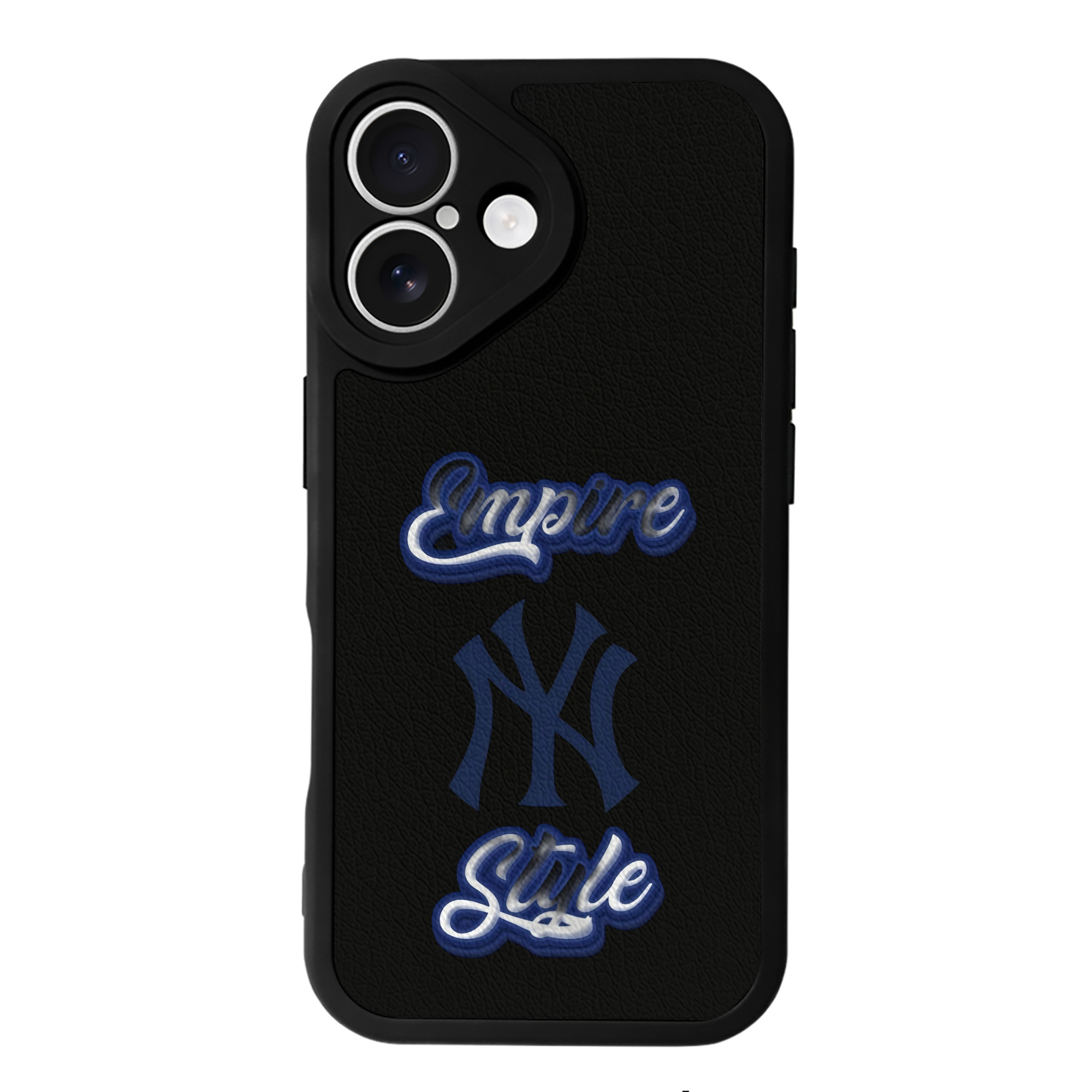 New York Yankees Empire Yankees Style IPhone 16 Silicone Leather Case – UV Print, Lambskin Texture – Perfect Fit, Wireless Charging Compatible, Scratch Resistant, Precise Cutouts – Stylish Protection For IPhone 16